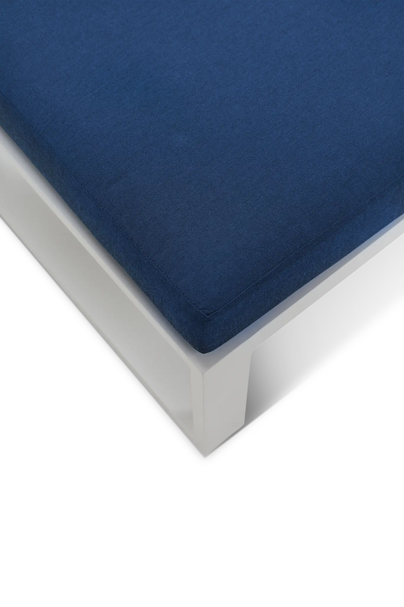 Lisbon2 Navy Aluminum Ottoman Lisbon2 Navy Aluminum Ottoman