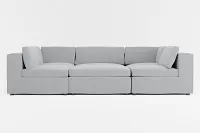Destin Revenue Gray Fabric 6-piece Pit Sectional
