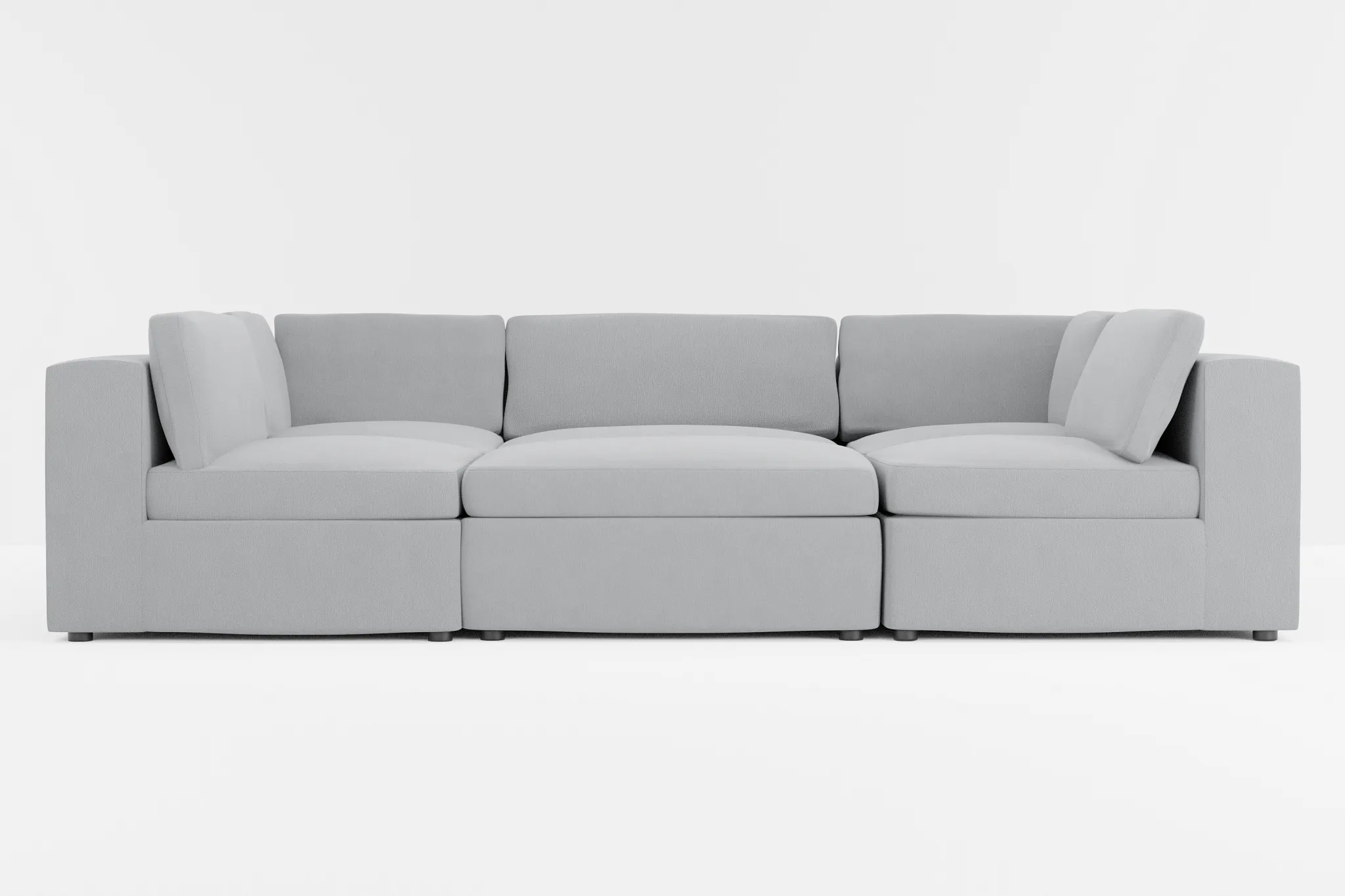 Destin Revenue Gray Fabric 6-piece Pit Sectional