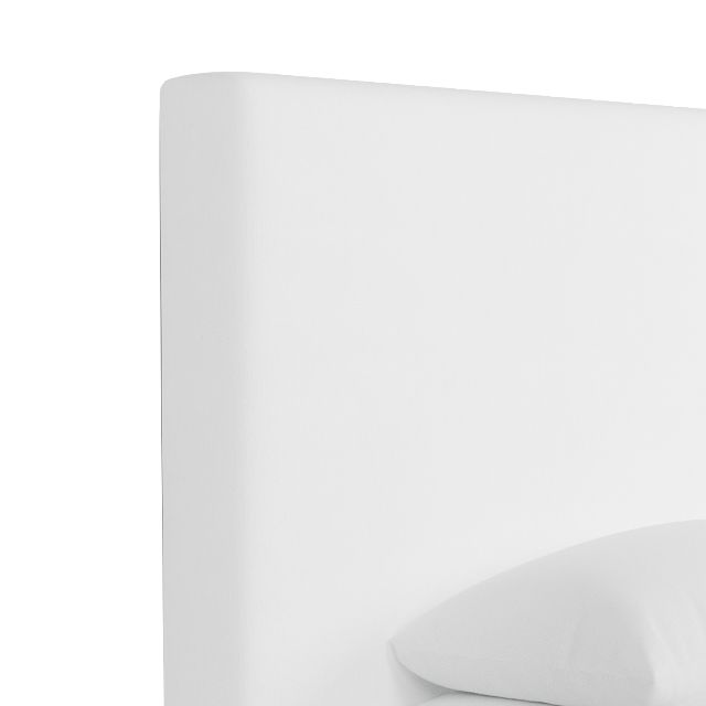 Grayton Peyton White 54" Upholstered Platform Bed
