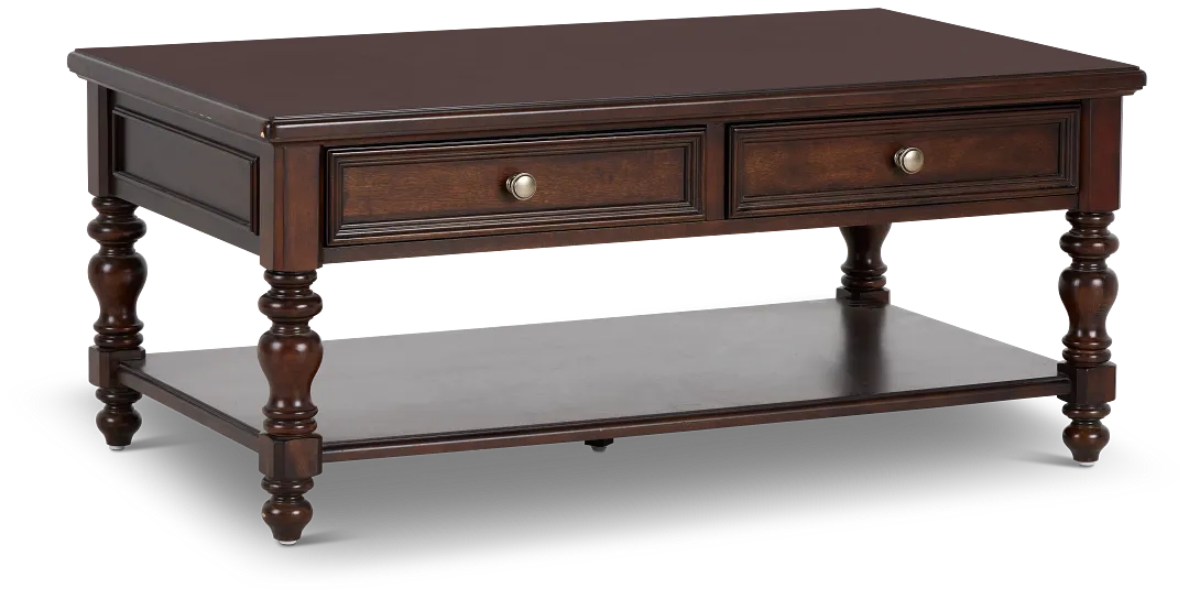 Savannah Dark Tone Storage Rectangular Coffee Table