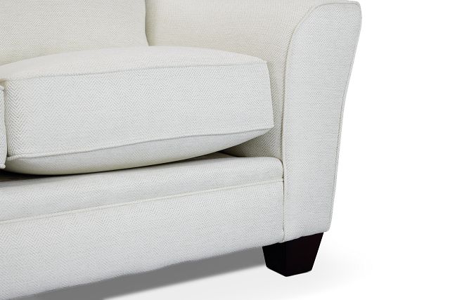 Avery White Fabric Sofa