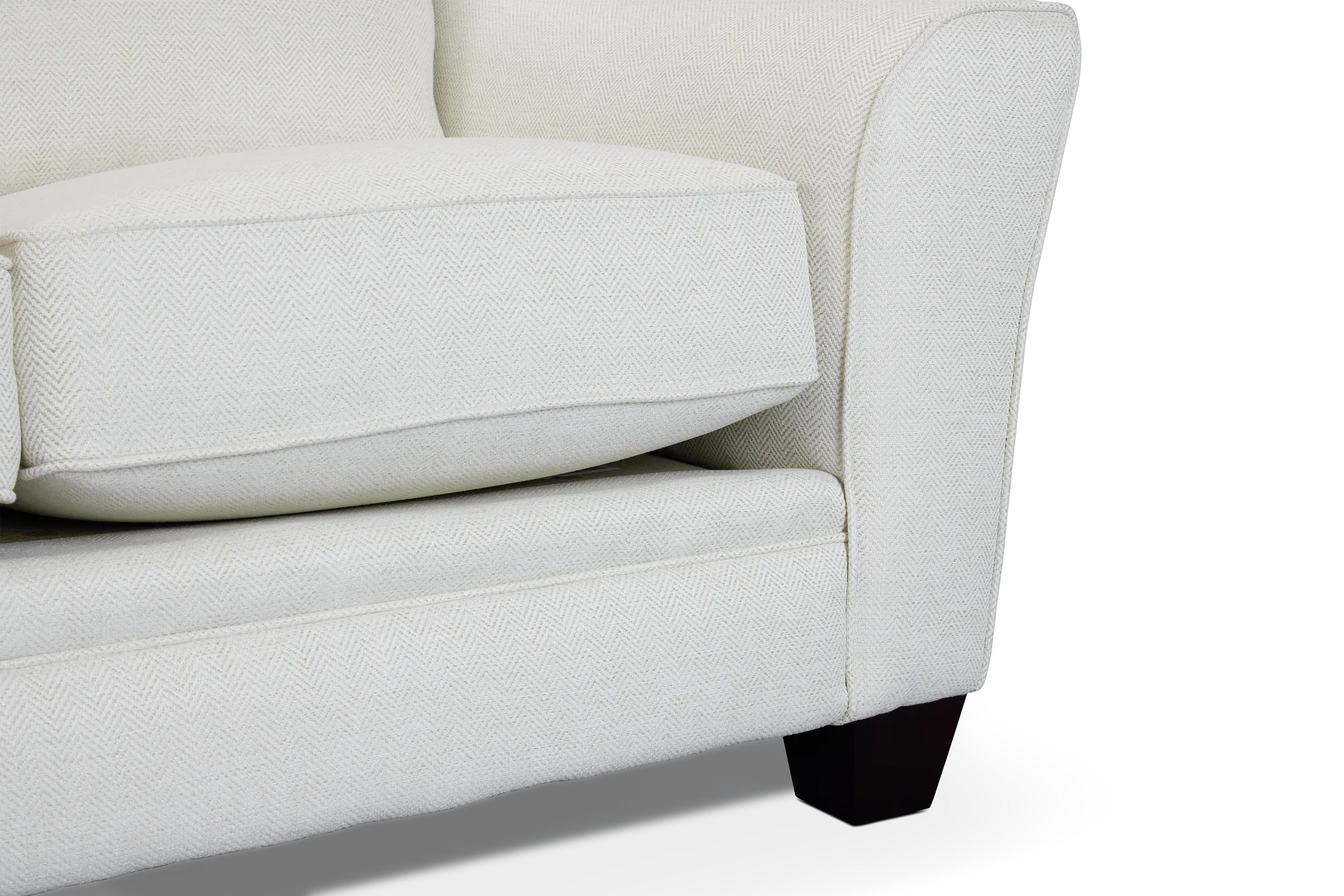 Avery White Fabric Sofa