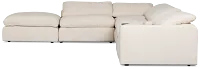 Drift Light Beige Fabric Large Dual Power Left Bumper Sectional