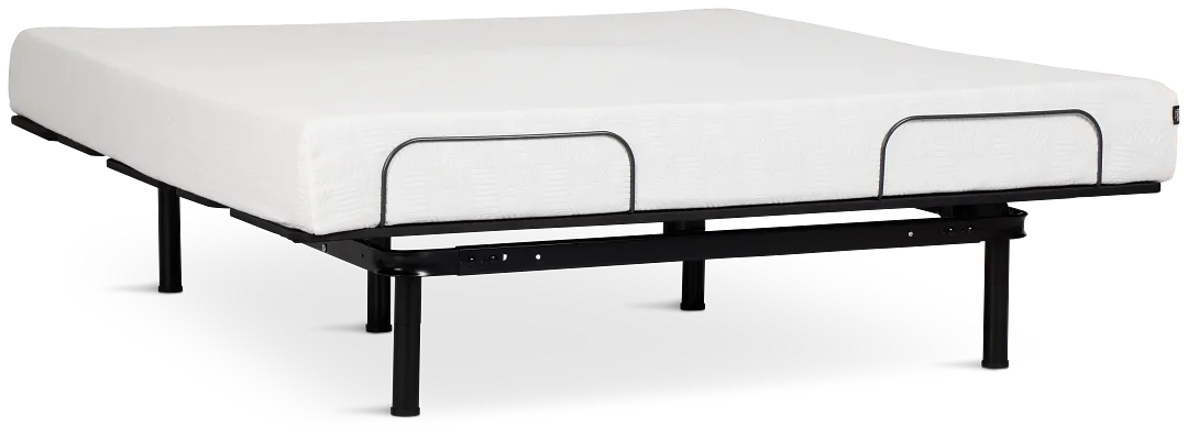 Rest & Renew By Zinus Gel Memory Foam Mattress 8" Cush Firm Slat Adjustable Mattress Set