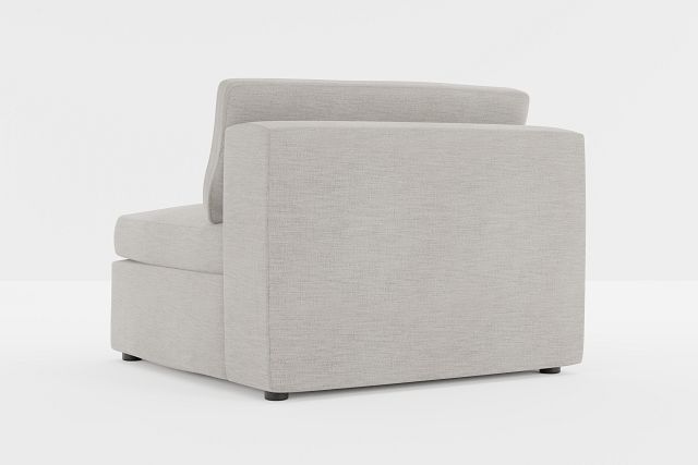 Destin Maguire Pewter Fabric Armless Chair