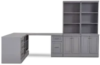 Newport Gray 5 Piece Desk