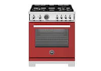 Bertazzoni 304 Series Red 30" Dual Fuel Range