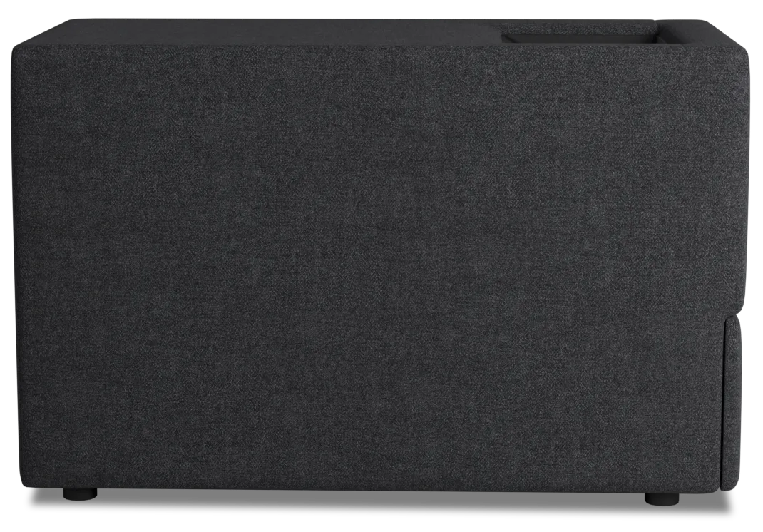 Citymod Dark Gray Fabric Itable Media Console With Storage Drawer