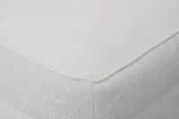 Avalon White Fabric Ottoman