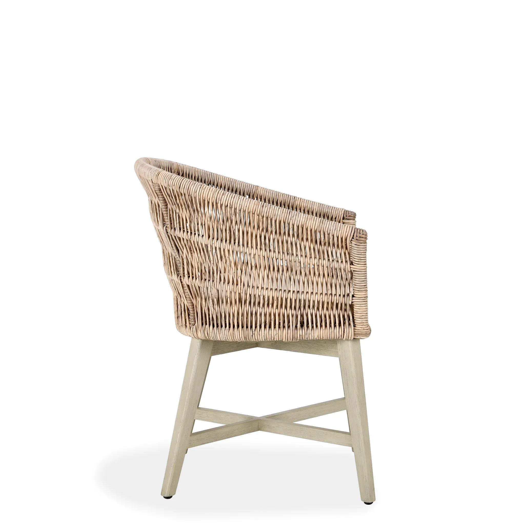Trees Light Tone Woven Cushioned Arm Chair