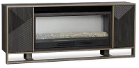 Stanley Dark Gray 72" Tv Stand With Fireplace Insert