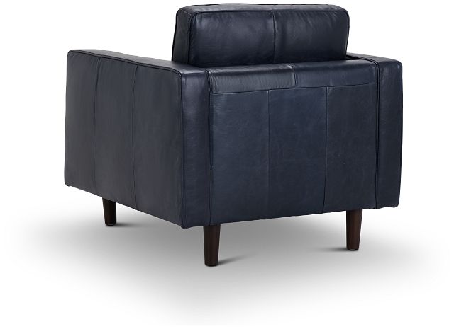 Ezra Blue Leather Chair