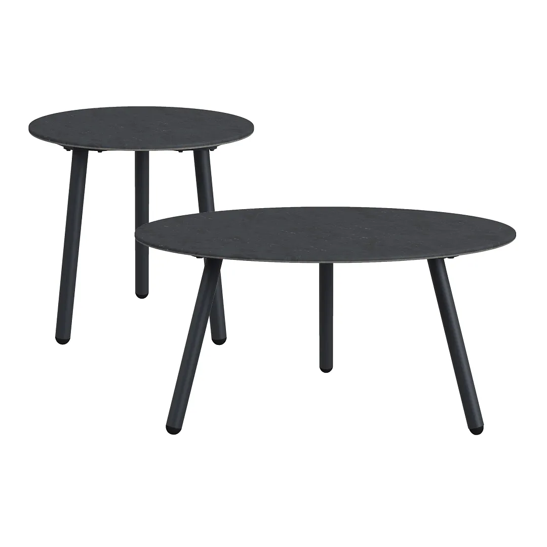 Suniva Dark Gray Round 2-piece Table Set