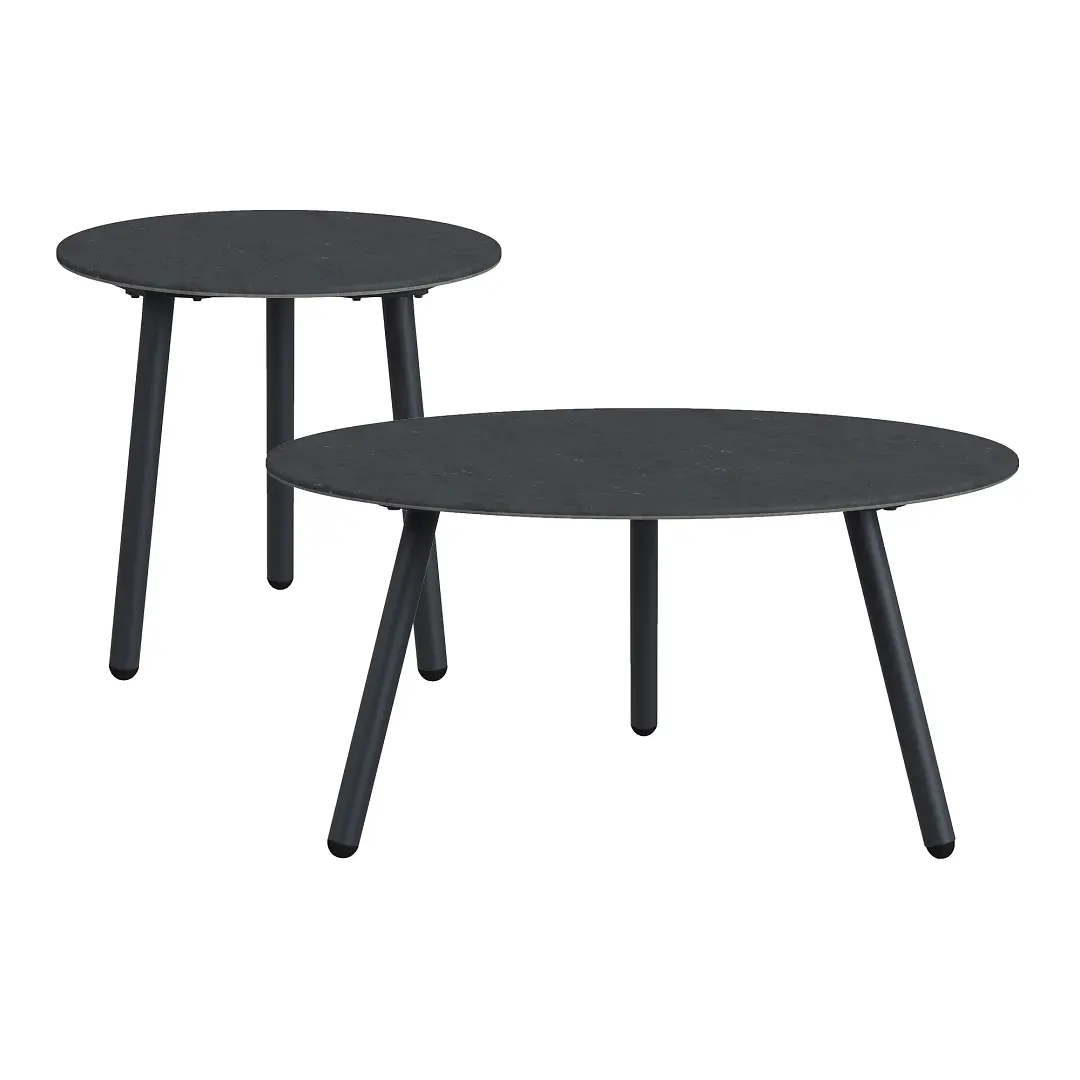 Suniva Dark Gray Round 2-piece Table Set Suniva Dark Gray Round 2-piece Table Set