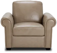 Lincoln Taupe Lthr/vinyl Chair