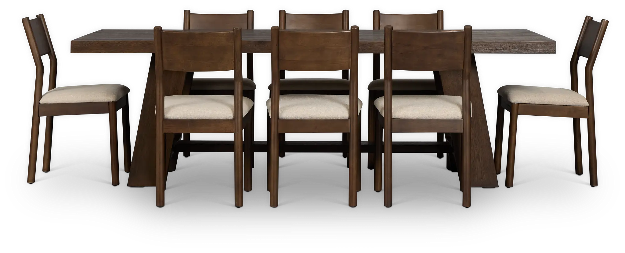 Rochester Dark Tone Rect Table & 8 Uph Chairs Rochester Dark Tone Rect Table & 8 Uph Chairs