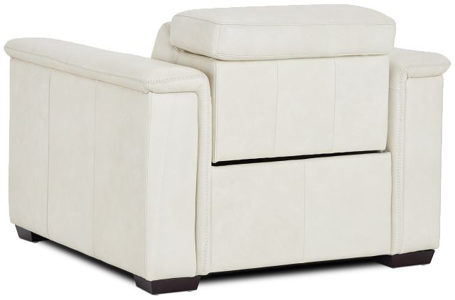 Ainsley White Leather Power Recliner