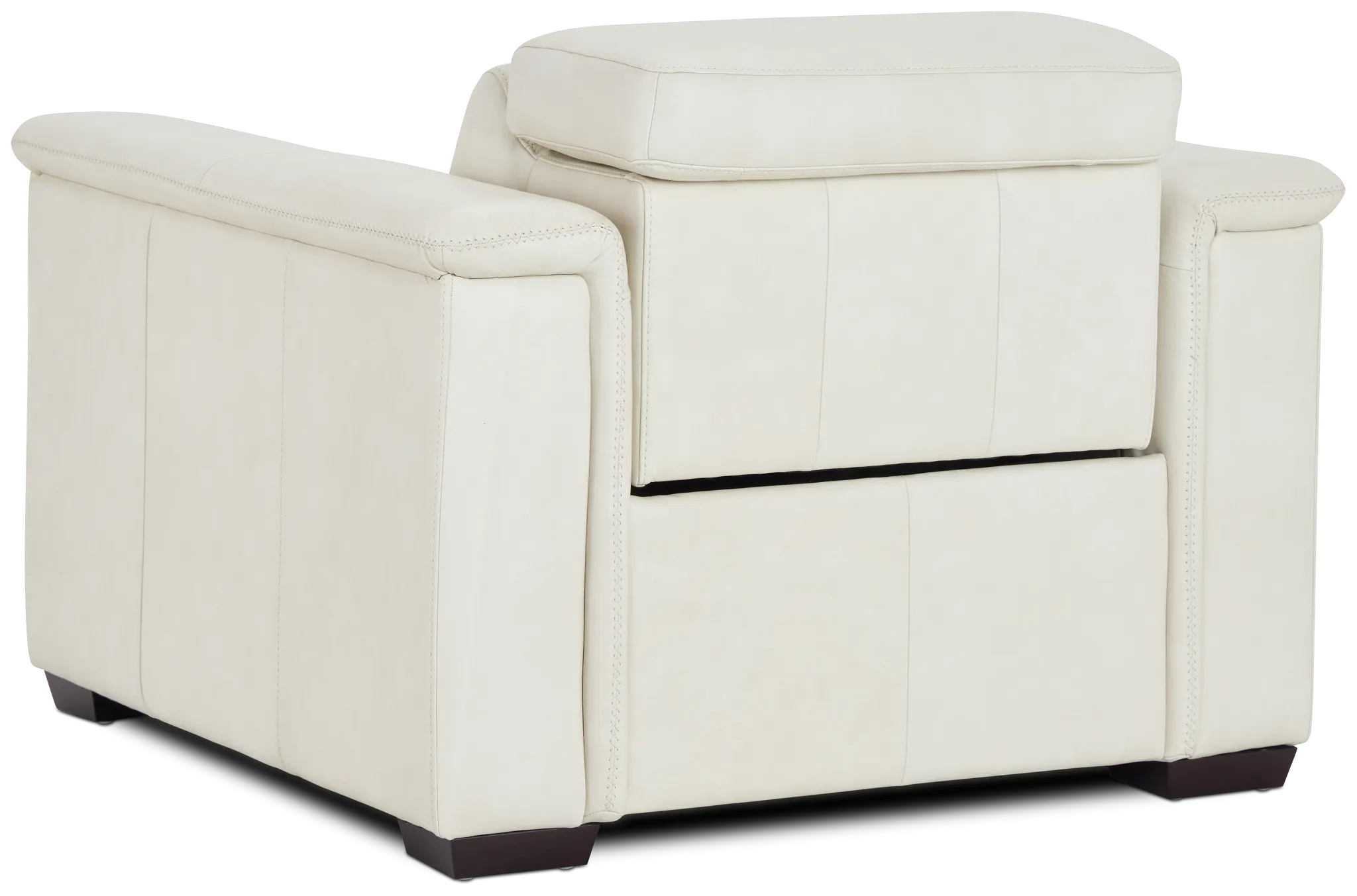Ainsley White Leather Power Recliner