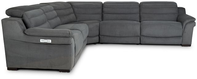 Sentinel Dark Gray Micro Small Two-arm Power Reclining Sectional (4)