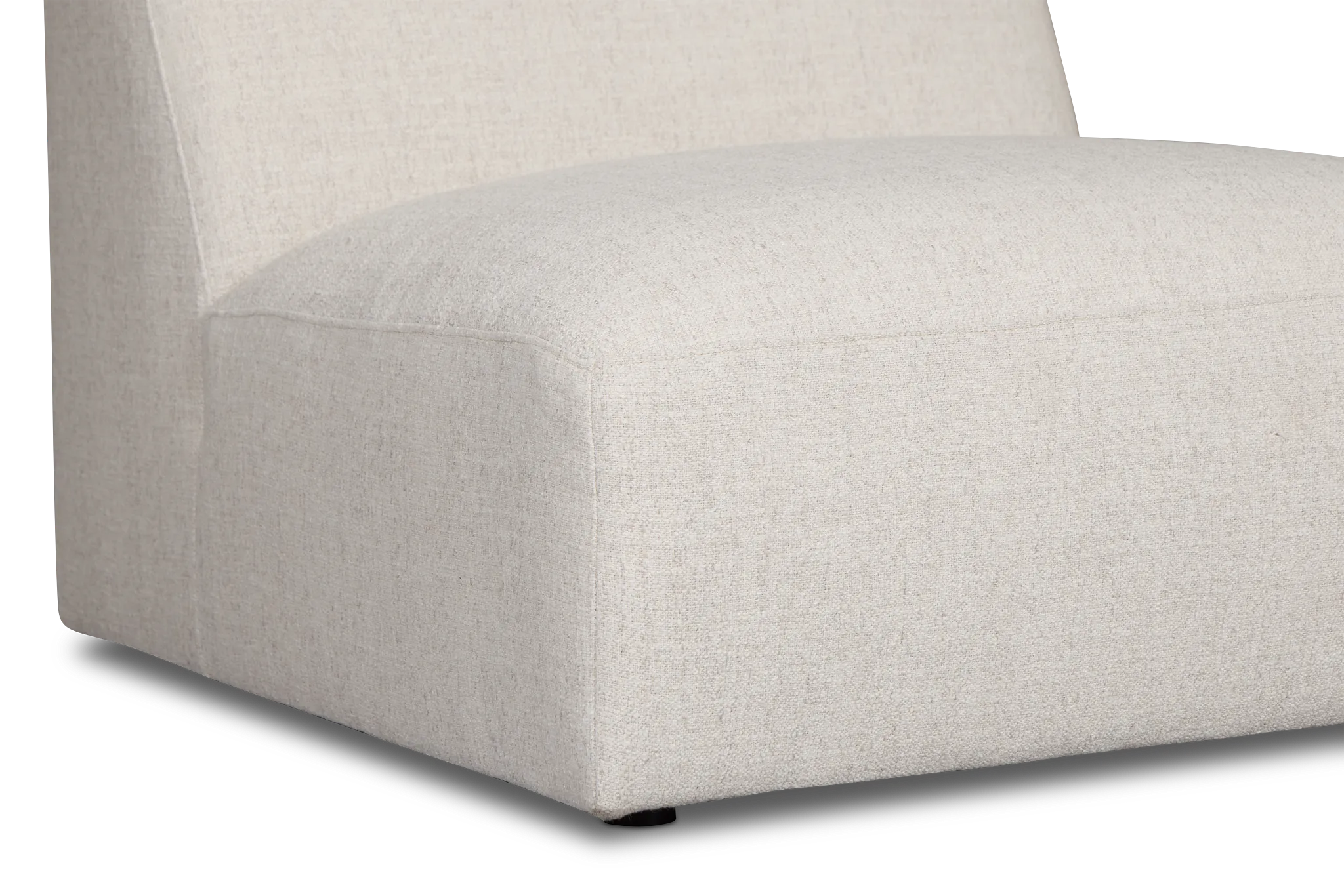 Baylor Light Beige Fabric Armless Chair