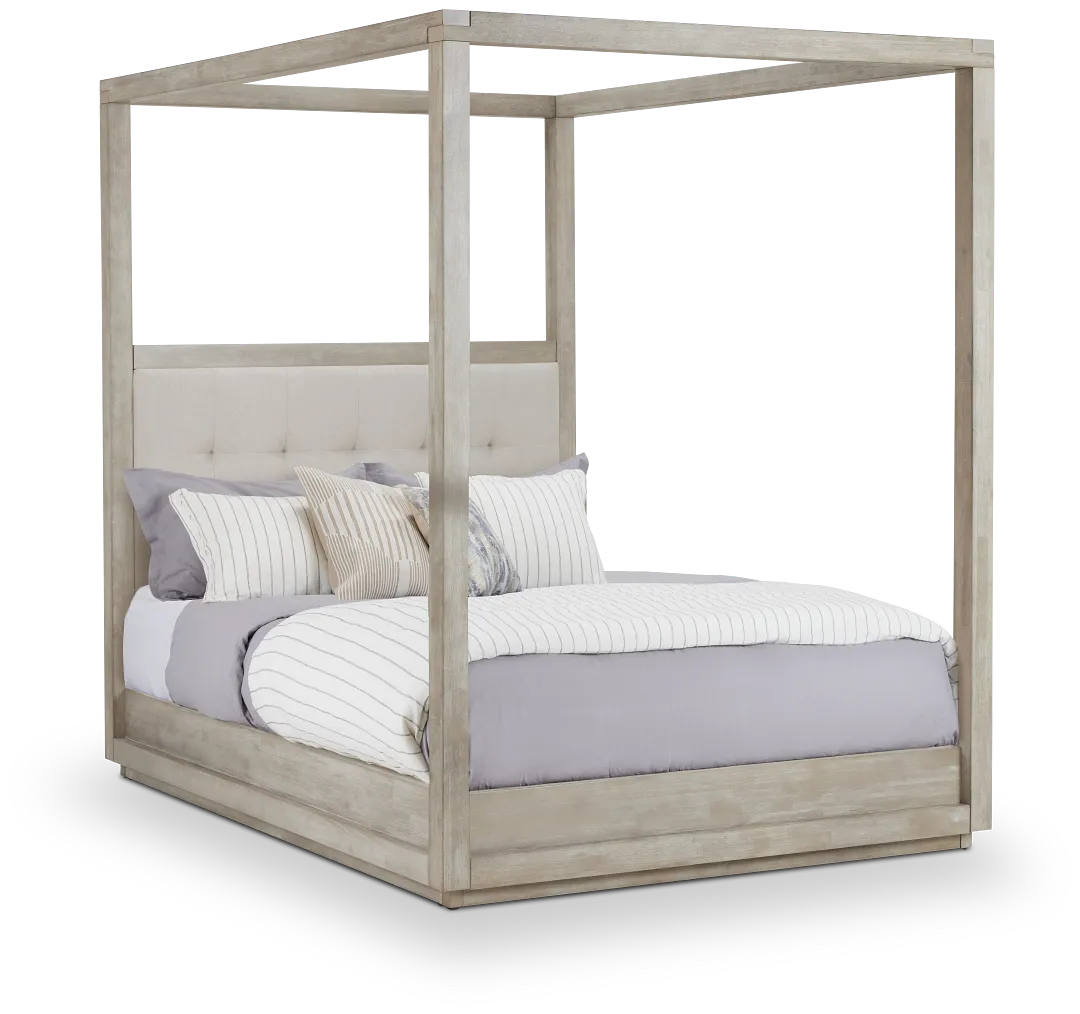 Madden Light Tone Uph Canopy Bed