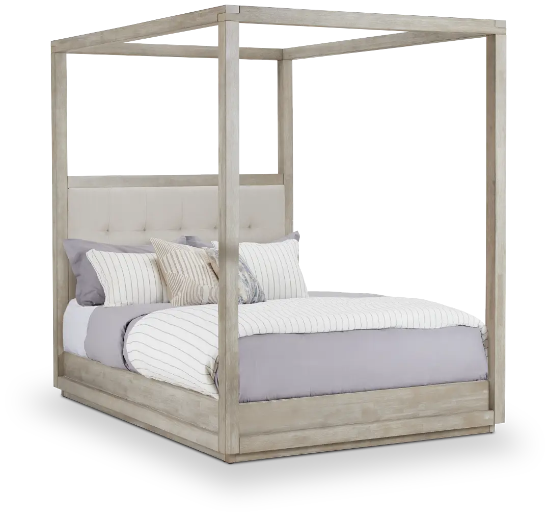 Madden Light Tone Uph Canopy Bed Madden Light Tone Uph Canopy Bed