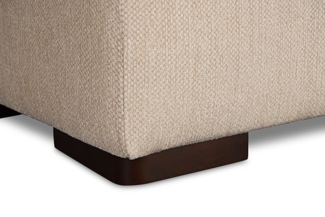 Alpha Beige Fabric Ottoman