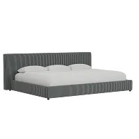 Grayton Lucy Navy 44" Upholstered Platform Bed