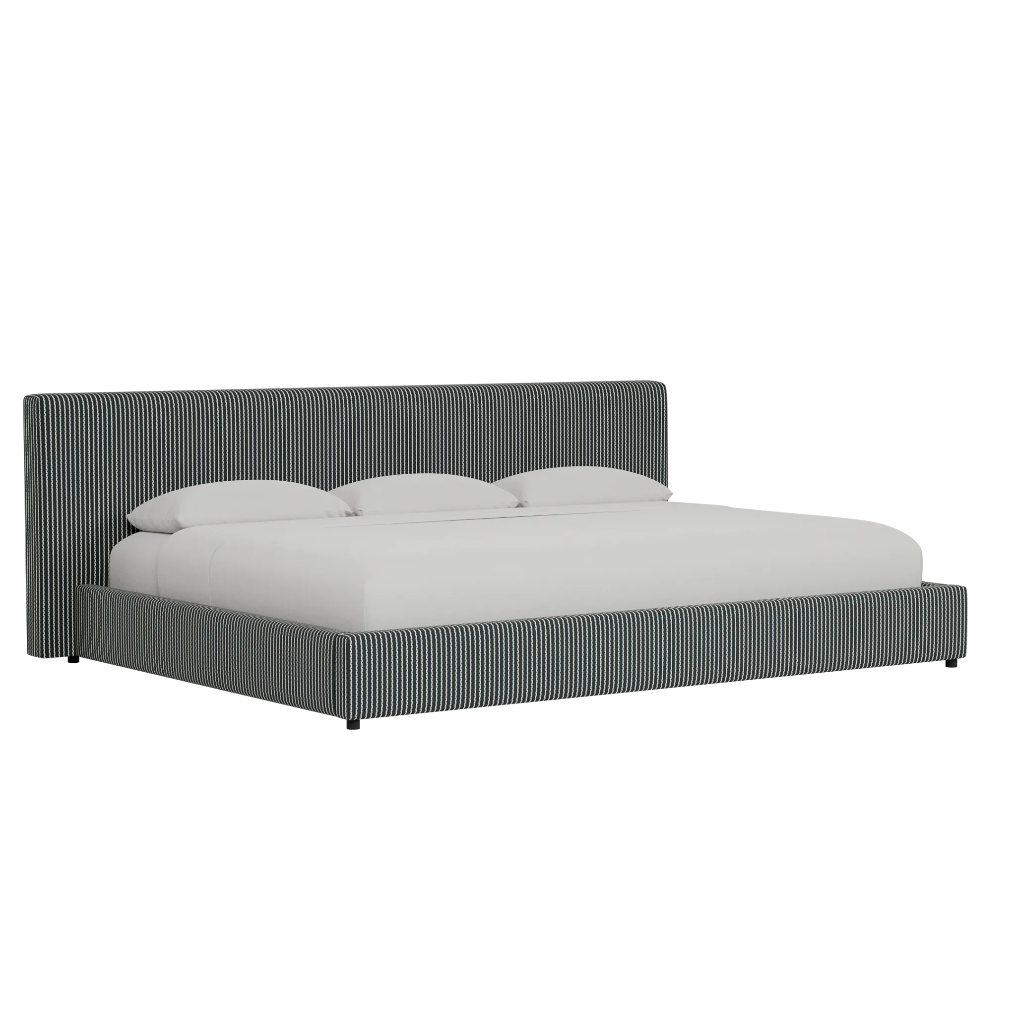Grayton Lucy Navy 44" Upholstered Platform Bed