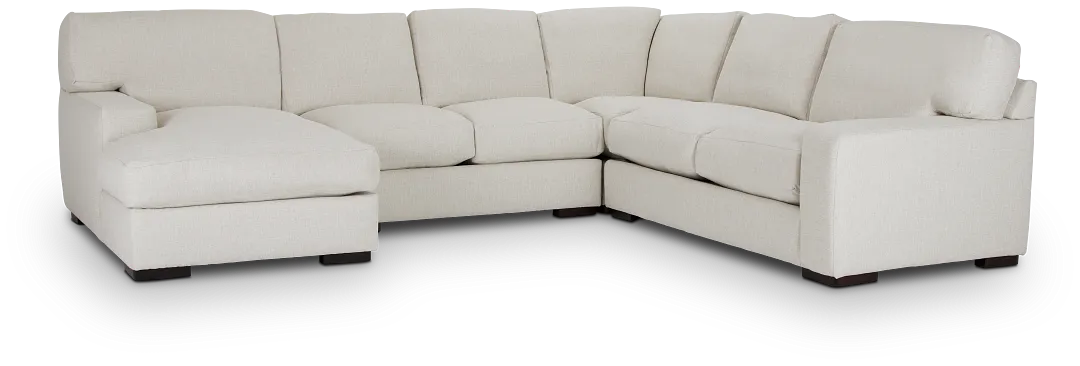 Veronica White Down Medium Left Chaise Sectional