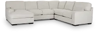 Veronica White Down Medium Left Chaise Sectional