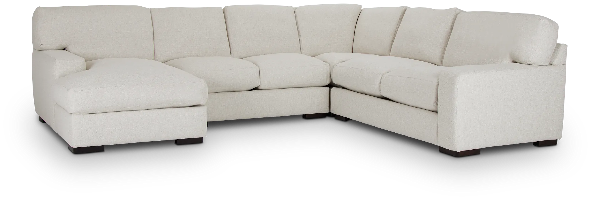 Veronica White Down Medium Left Chaise Sectional