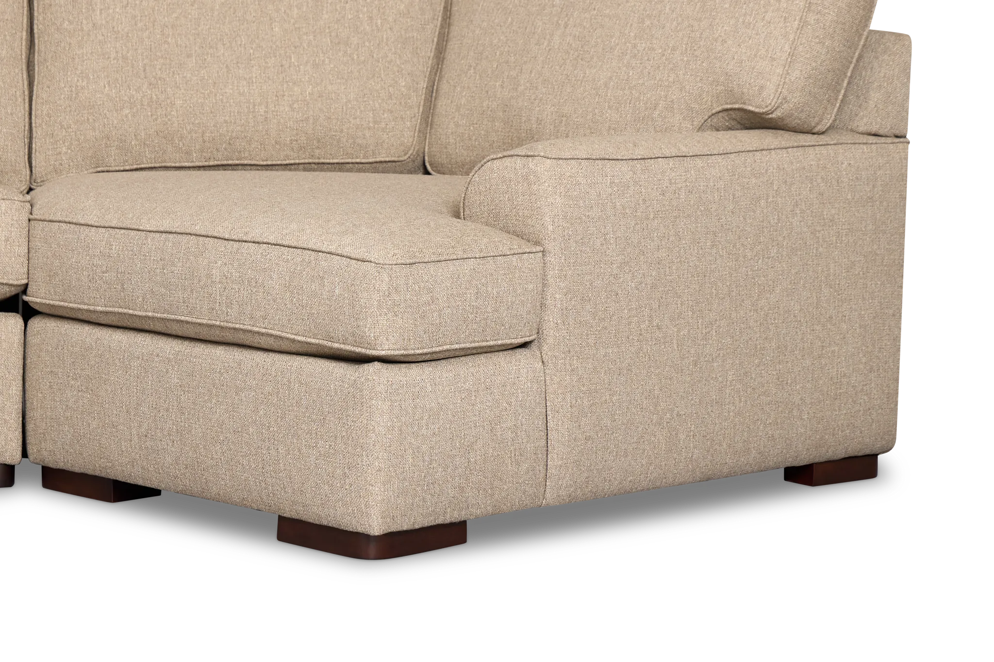 Sinclair Brown Fabric Right Cuddler Cooling Memory Foam Sectional