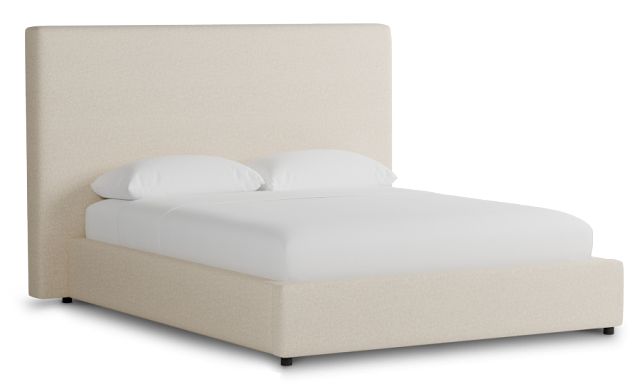 Grayton Merino Light Beige 54" Upholstered Platform Bed