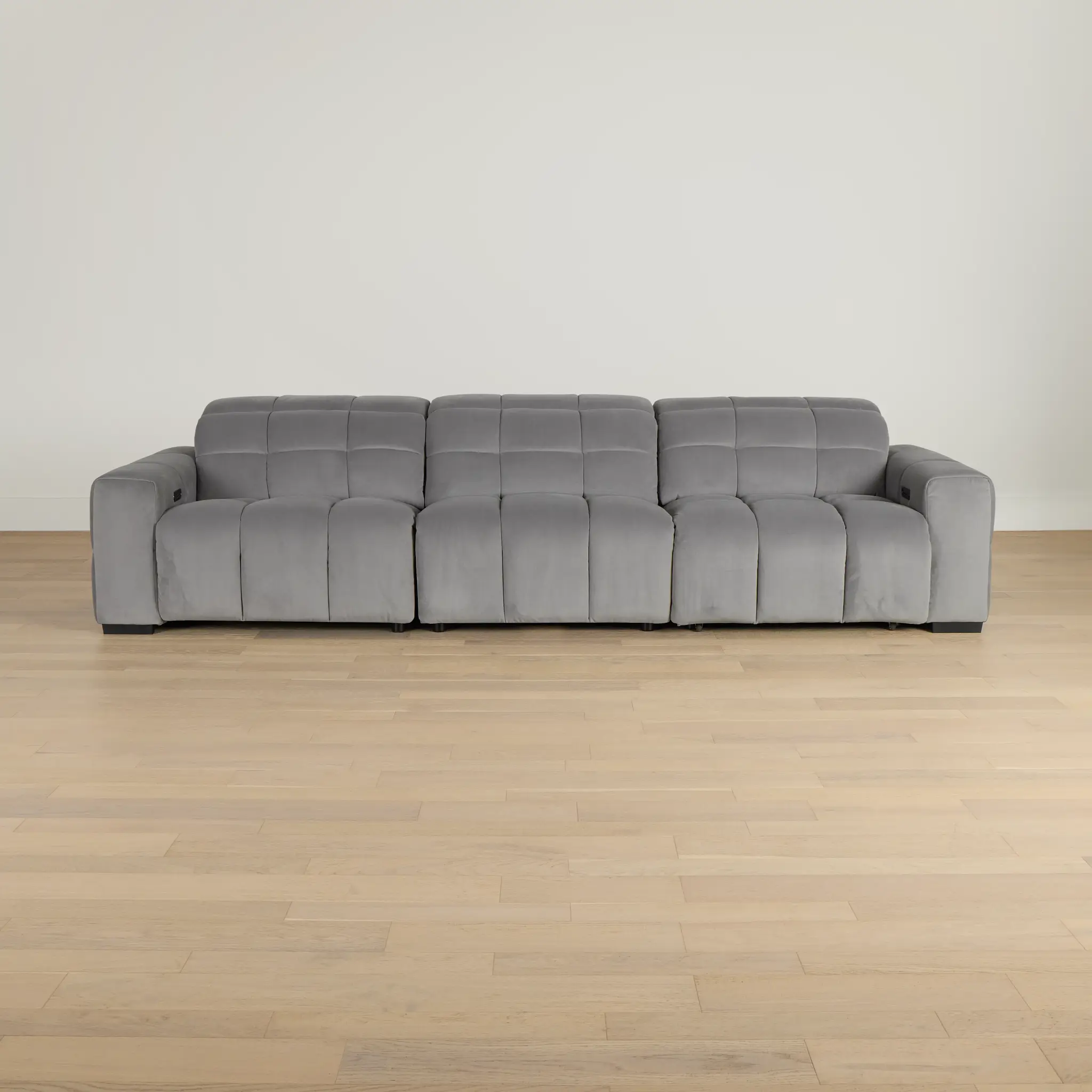 Gemma Light Gray Velvet Right Chaise Power Reclining Sectional Gemma Light Gray Velvet Right Chaise Power Reclining Sectional