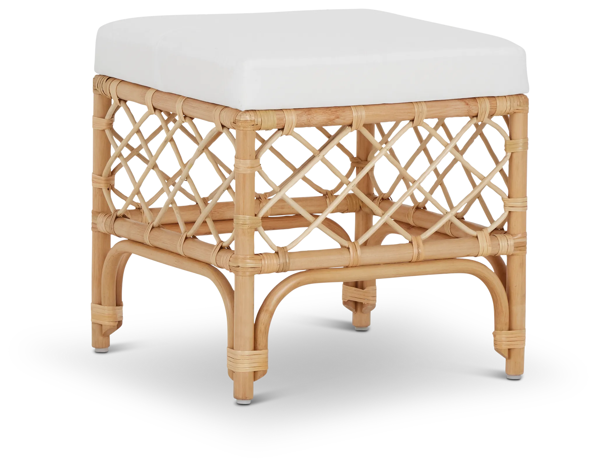 Aloha Light Tone Woven Accent Ottoman