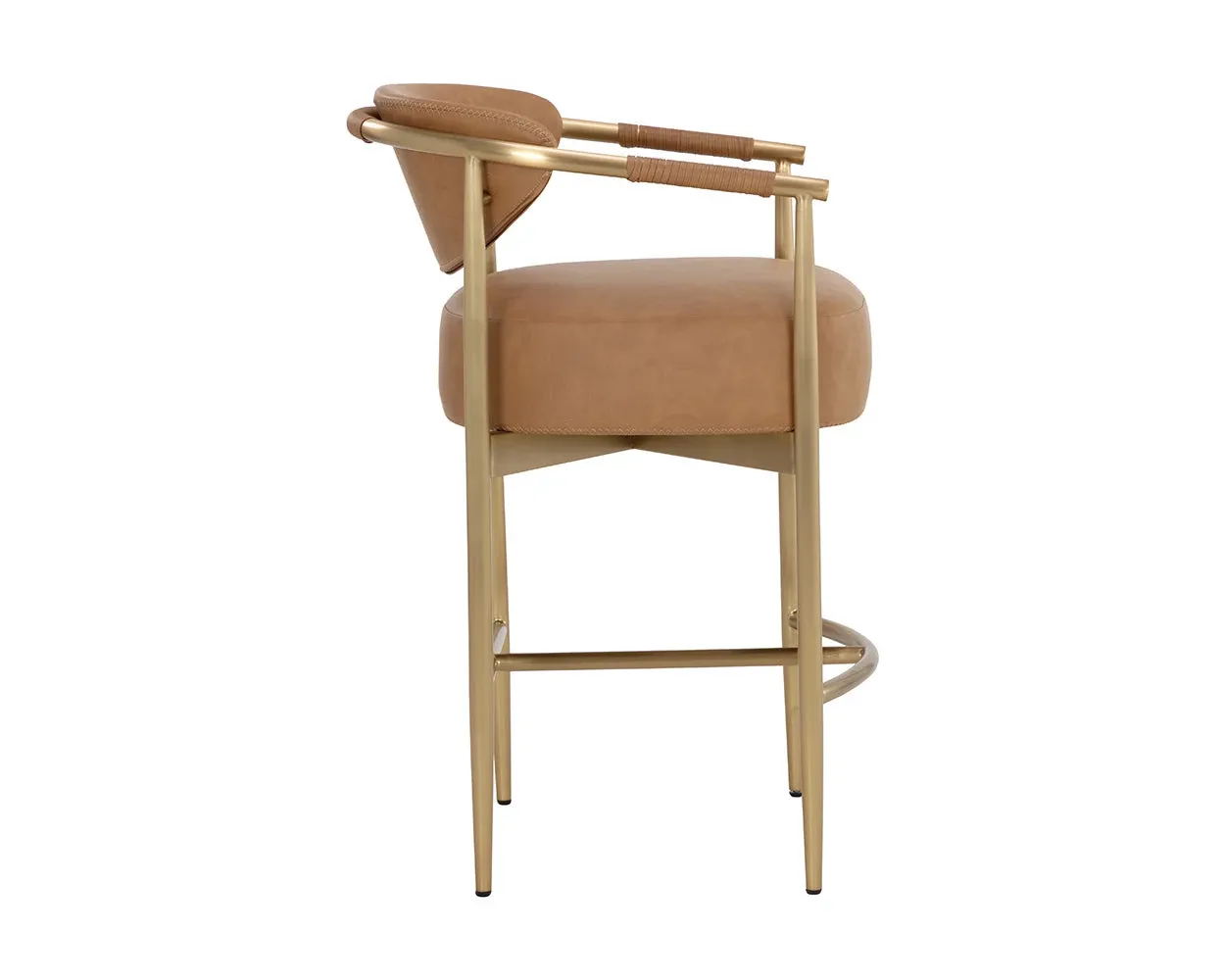 Karli Brown 24" Upholstered Barstool