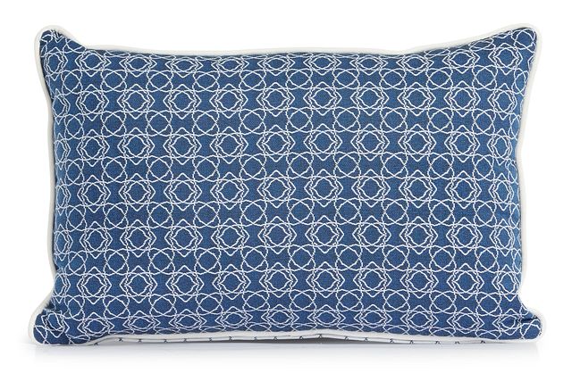 Valley Blue 13" Indoor/outdoor Rectangular Accent Pillow