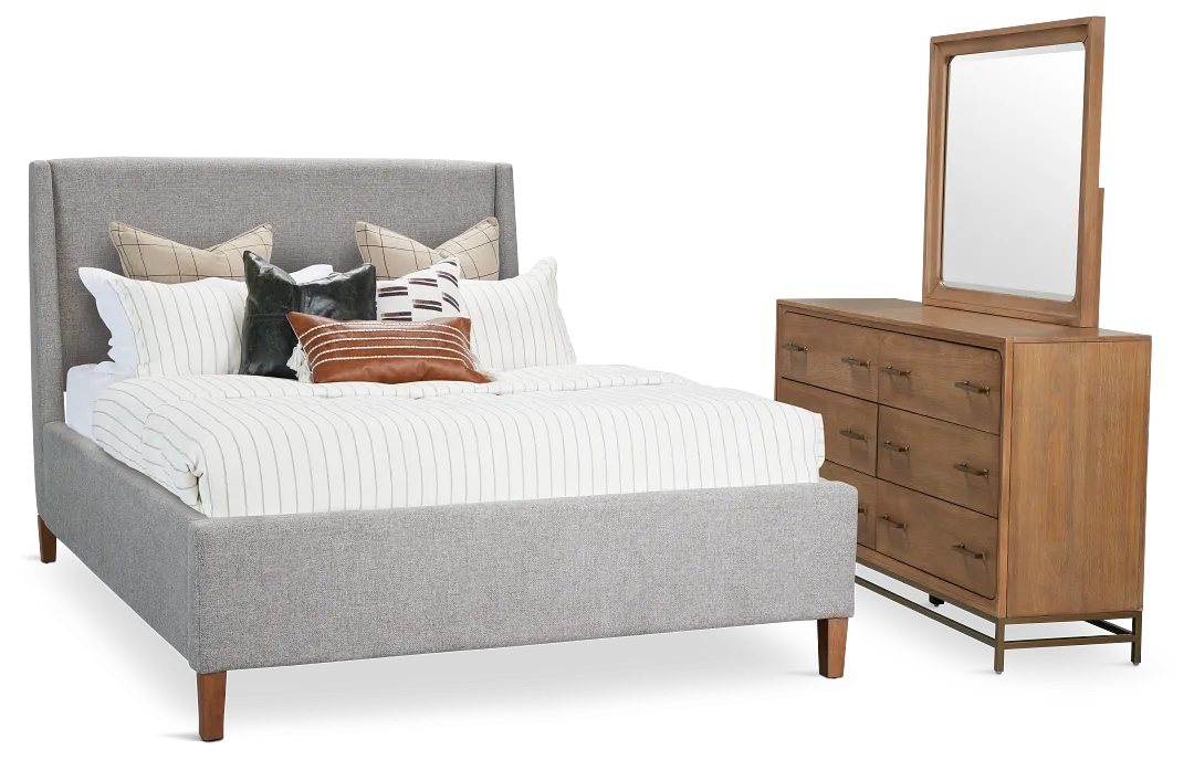 Provo Gray Uph Panel Bedroom