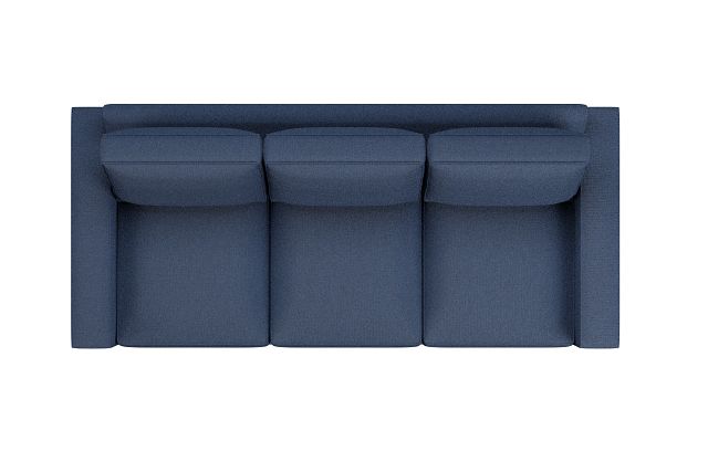 Edgewater Revenue Dark Blue 96" Sofa W/ 3 Cushions