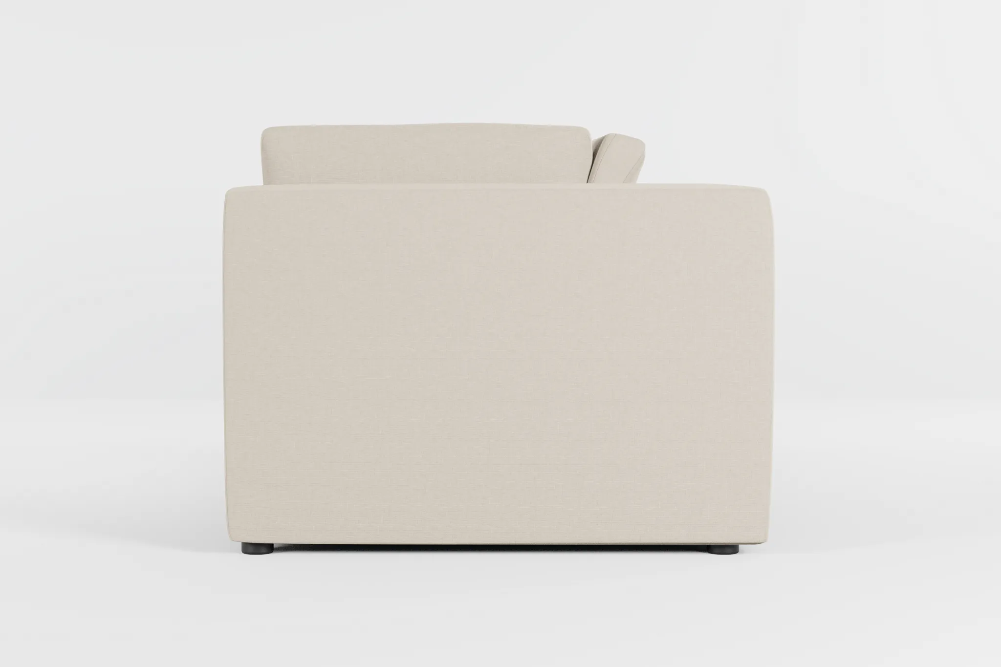 Destin Suave Beige Fabric 2-piece Modular Sofa