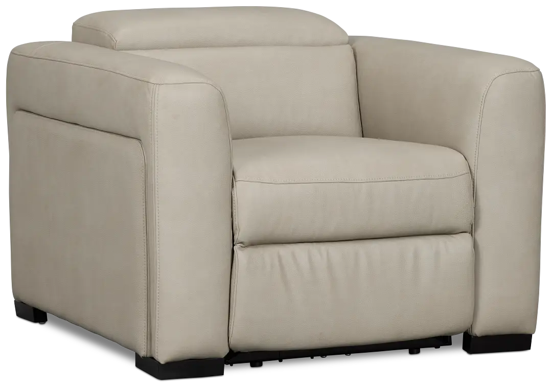 Melody Light Gray Micro Power Recliner Melody Light Gray Micro Power Recliner