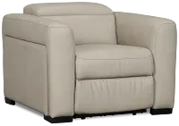 Melody Light Gray Micro Power Recliner