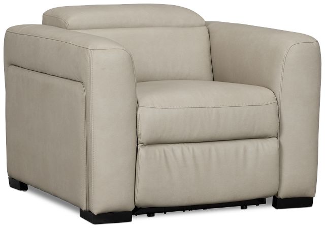 Melody Light Gray Micro Power Recliner