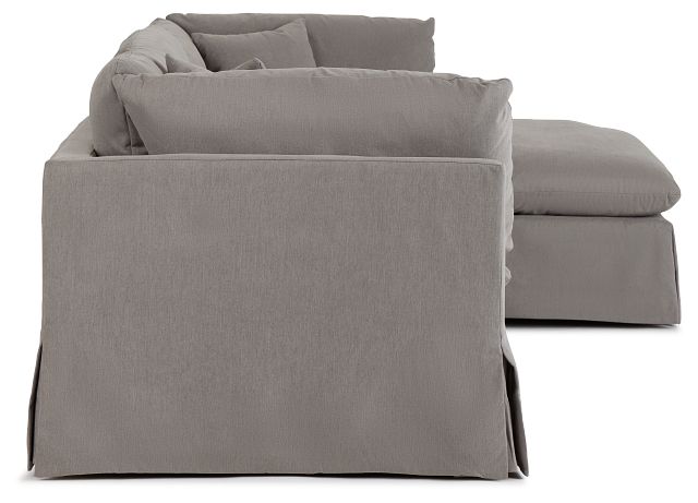 Raegan Gray Fabric Right Chaise Sectional (2)