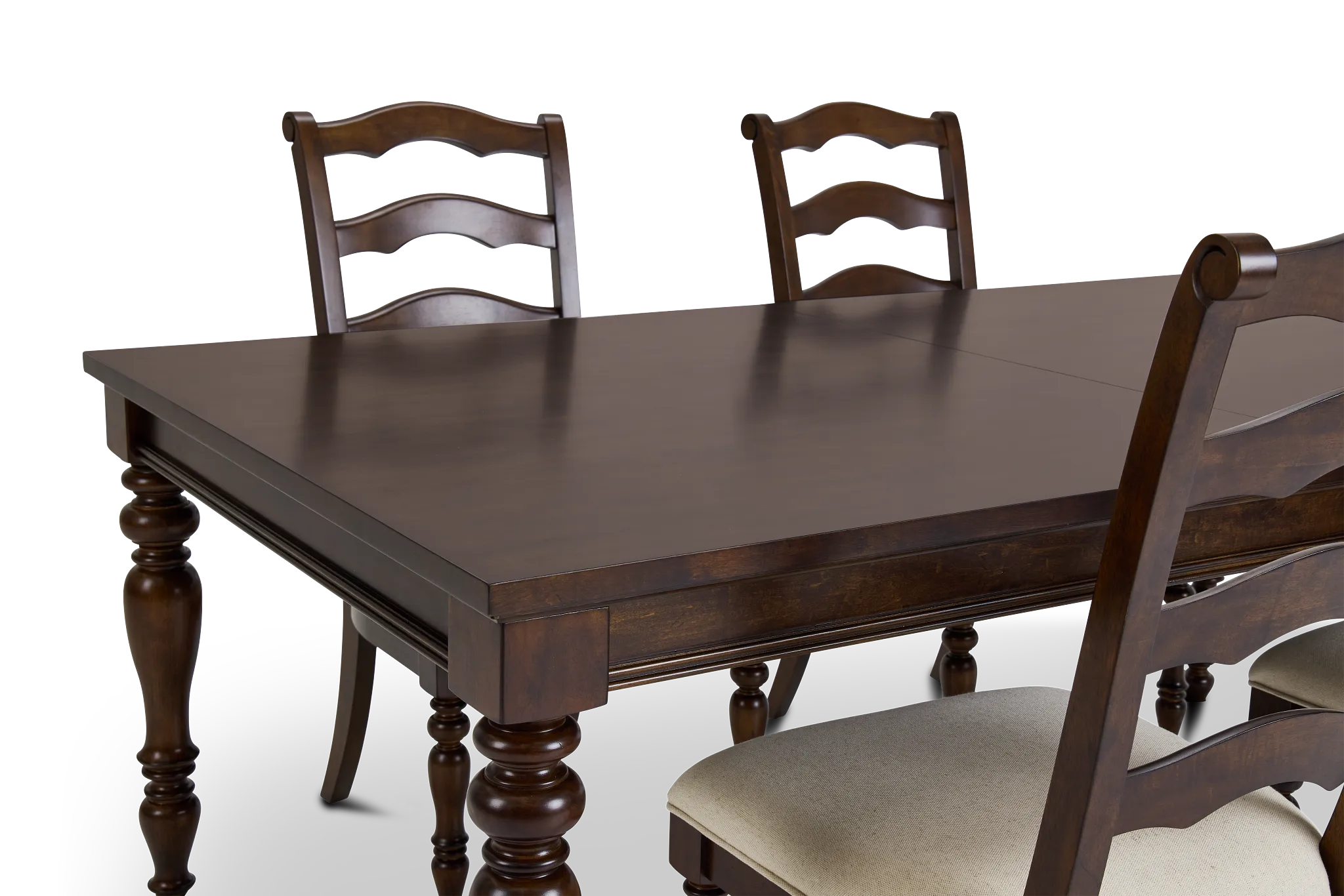 Savannah Dark Tone Rect Table & 4 Chairs