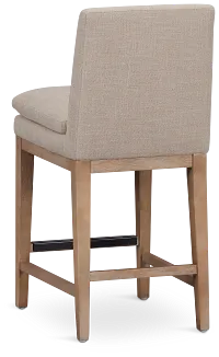 Willow Light Beige Fabric 24" Upholstered Barstool