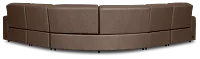 Sawyer Dark Brown Micro Small Dual Power Reclining Two-arm Sectional
