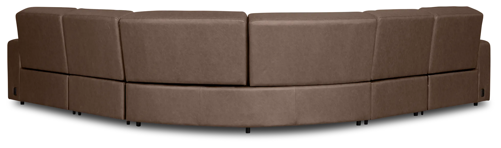 Sawyer Dark Brown Micro Small Dual Power Reclining Two-arm Sectional